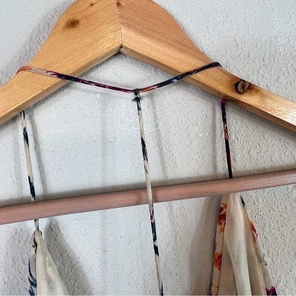 Zara Maxi Dress Women's XS Floral Racer Back Asymmetrical Hem Strappy Lined - Picture 7 of 7